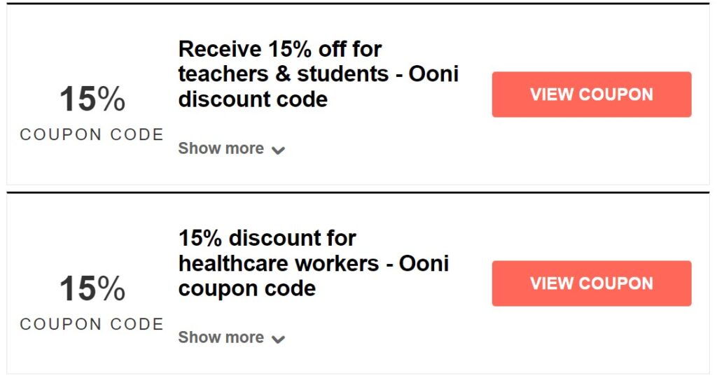 Ooni Pizza Ovens Coupon